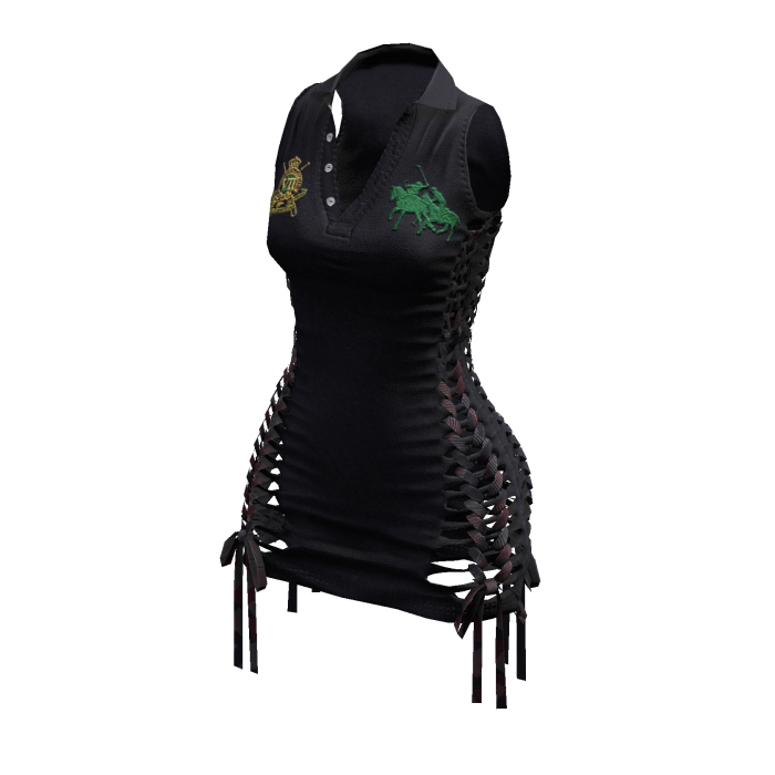 Braided Cutout Sleeveless Polo (Money)