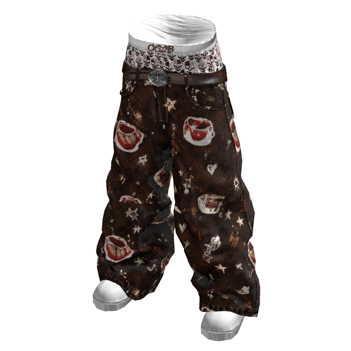 Saggy Skull Boxer Jeans