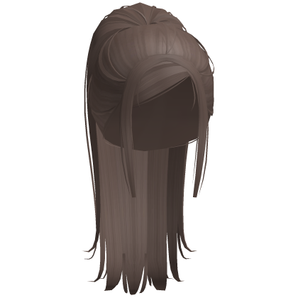 Neat slick back pony tail in mousey brown