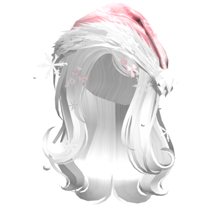 Shy Gentle Swirls w/Santa Hat (White)