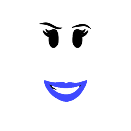 Blue girl face Roblox decal