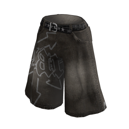vstar* Brown Y2K Jorts w Star Belt