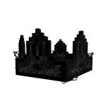[ADD-ON] Black Onyx Studded Chained 8-bit Crown