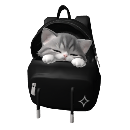 Sleepy Kitty Backpack 🖤🐱