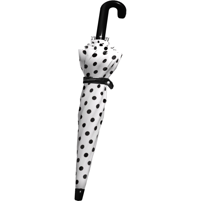♡ cute white & black polka dot waist umbrella 