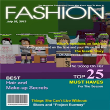 Roblox Fashion Magazine Cover