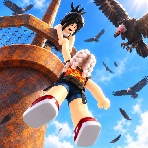 FALL BUT 100 PLAYERS Roblox game