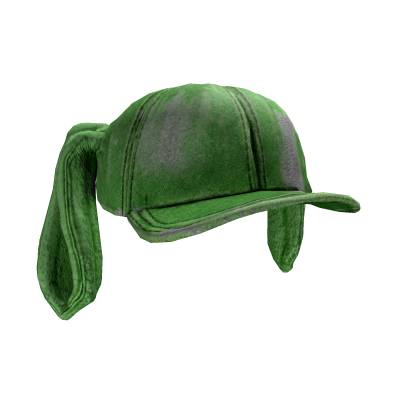 Green Bunny Ear Jeans Cap Y2K 2000s Grunge