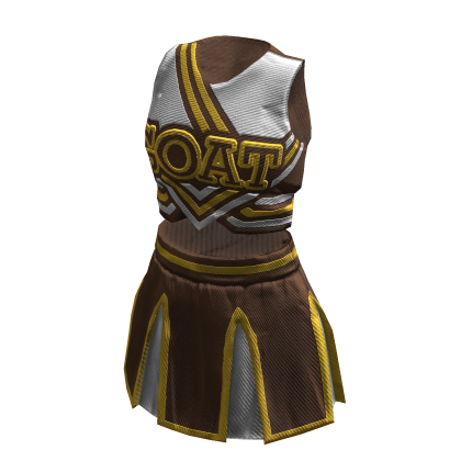 Cheerleader Uniform | Brown White Yellow thumbnail