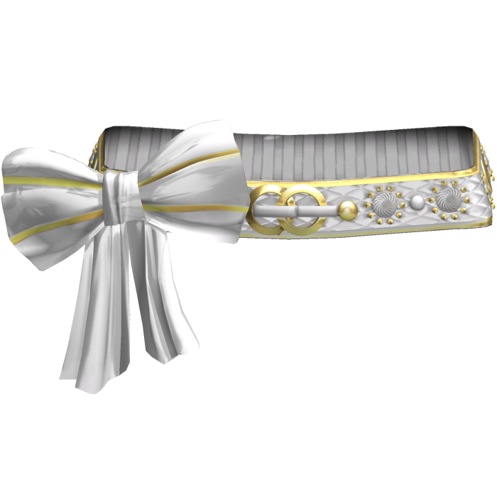 Black & Gold Elegant Gyaru Bow Belt 2000s