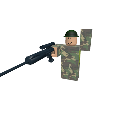 Soldier rasing his left arm up