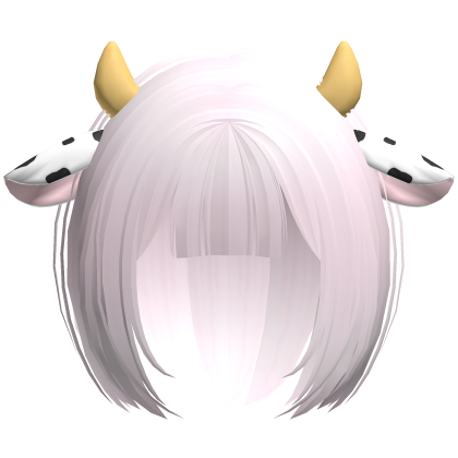 pink kawaii cow girl anime bob