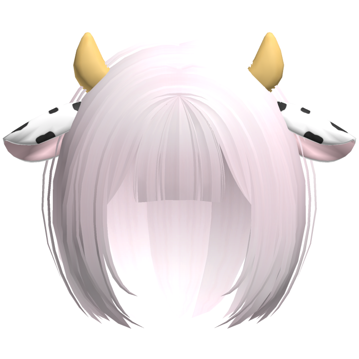pink kawaii cow girl anime bob