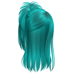Scene Gyaru Fluffy Ponytail (Aqua Mermaid)