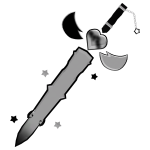 archangel sword Black And White