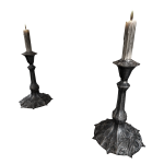 Cursed White Wax Candle Stands