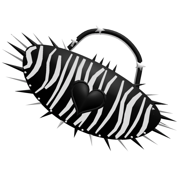 Zebra Spiked w/ Stars Hand Bag 