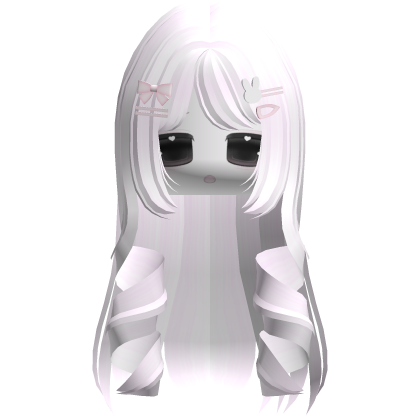 cute long sweet curly w accesorys and face (pink)