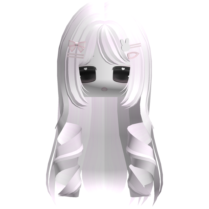cute long sweet curly w accesorys and face (pink)