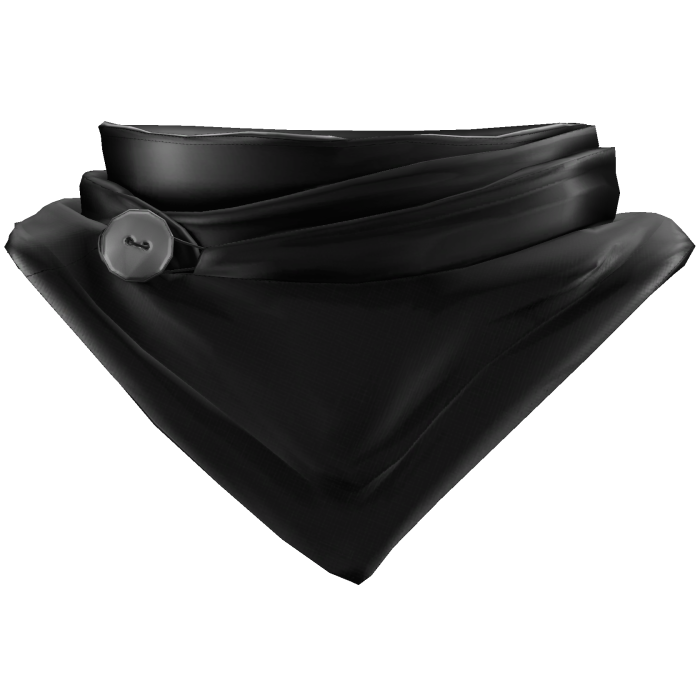 Buttoned Black Neck Scarf