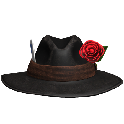 Cowboy Rose Fedora Hat