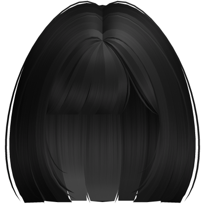 ♡ short straight anime bob hair in black ୧