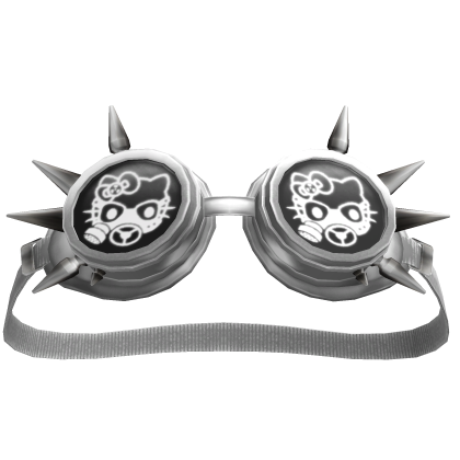 Toxic Kitty Steampunk Goggles White