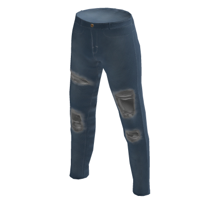 Denim Ripped Jeans - Light Blue