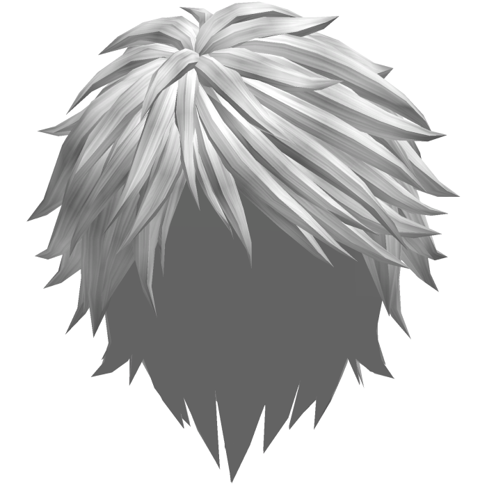 silver parted emo hair