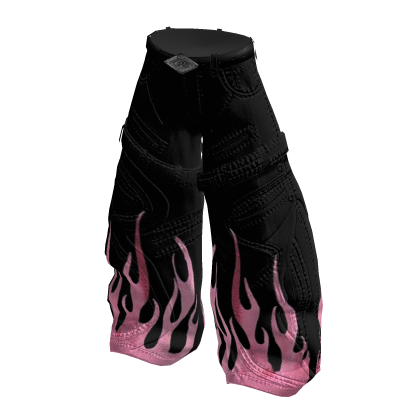 Jeans - Flame Pink on Black