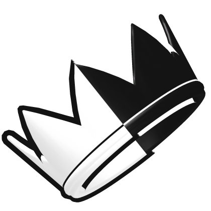 Cartoony Black and White Crown