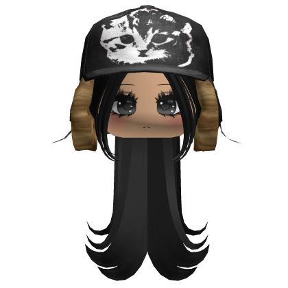 cute girl w kitty cap ushanka + hair