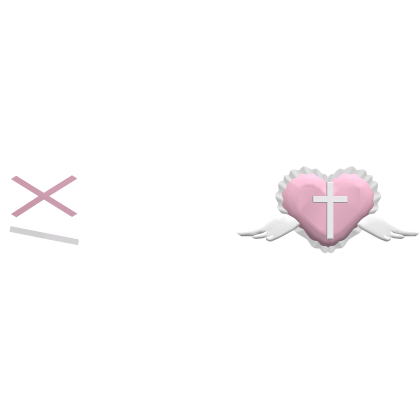 Goth Medic Nurse Heart hairclips Pink & white