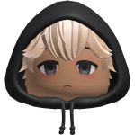 Blonde Boy With Black Hoodie