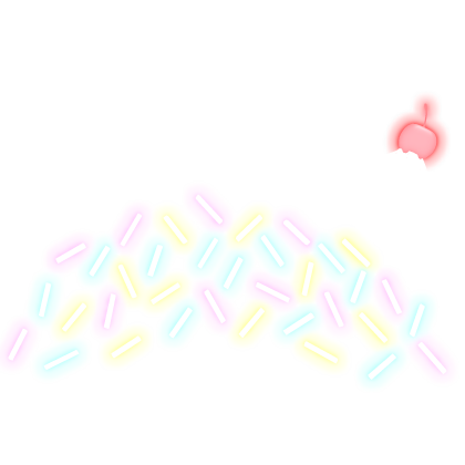 ♫ : (glowing) kawaii ice cream sprinkles on head Roblox item