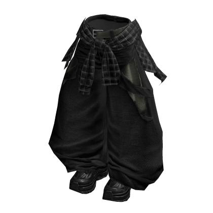 Y2K Ripped Layered Denim Tears Cloth (Black Khaki)