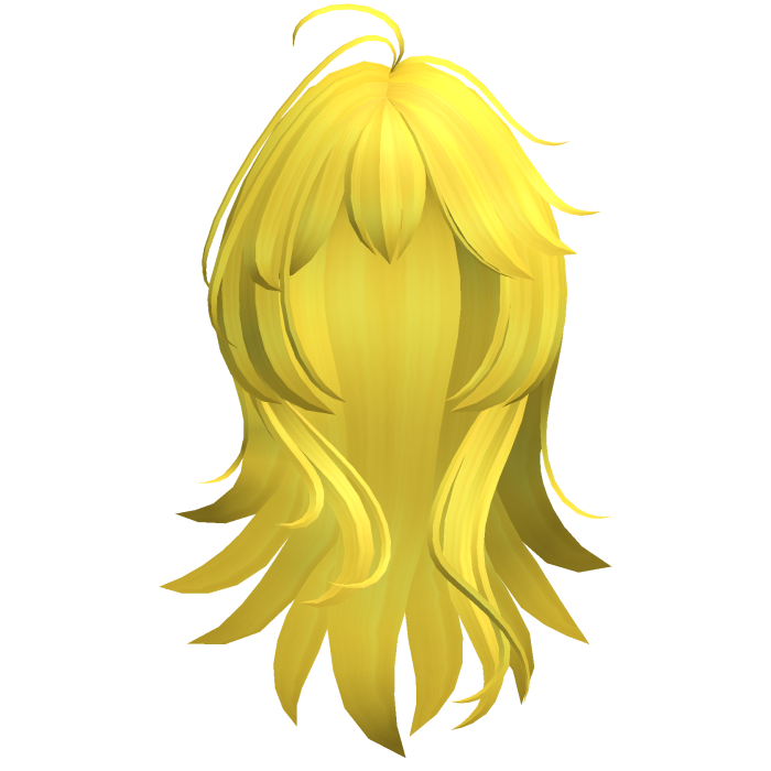Anime Long Layered Hair w/ Wispy Bangs (Yellow)