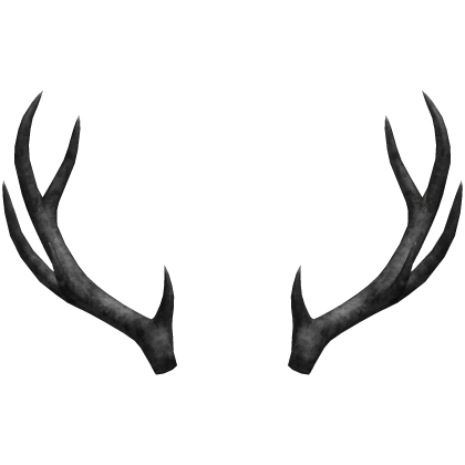 Black Grunge Deer Antlers Roblox item