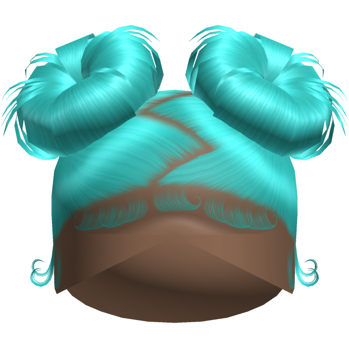 Doll Zig-Zag Part Double Buns (Teal)