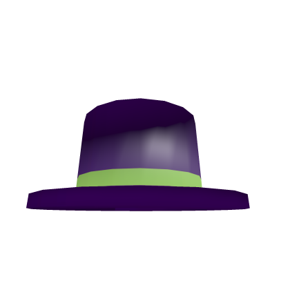 Tailored Purple & Green Banded Electric Top Hat