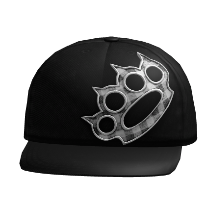 white plaid brass knuckle hat Roblox item