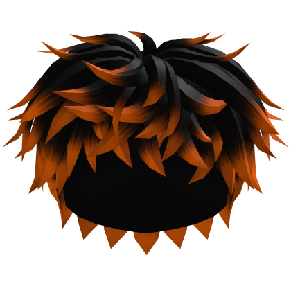 Black to Orange Messy Hair Roblox item
