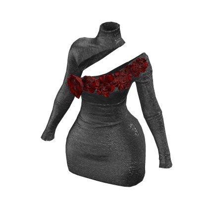 Silver Red Rose Party Dress BB thumbnail
