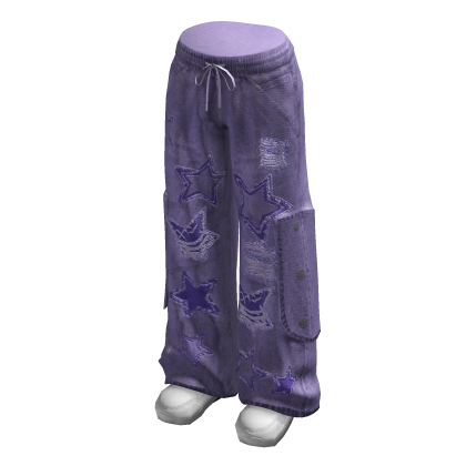 Star Baggy Cargos w/ Sneakers (Purple)