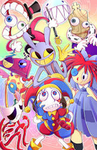 Gangle, zooble, kinger, ragatha, Jax, Pomni, club