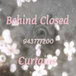 behind closed curtains
