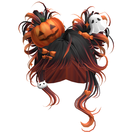 Spooky Halloween Pumpkin Buns  (Black&Orange)