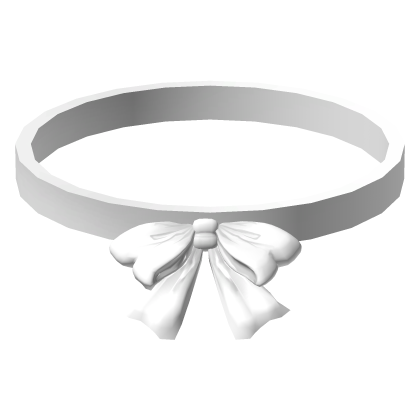 Cute Collar Bow White Roblox item