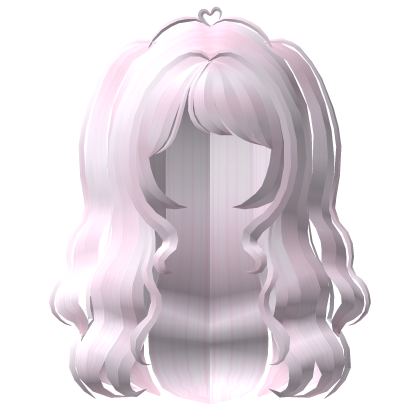 . ‿ ♡ flowy fairytale pigtail long wavy hair pink