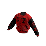 Louis Letterman Varsity Jacket - Red/Black
